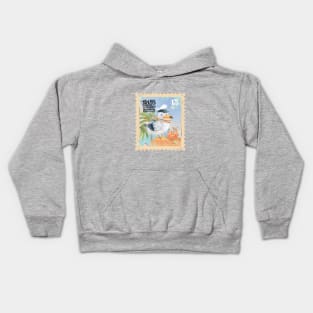 Seagull On His Journey With Little Crab Kids Hoodie